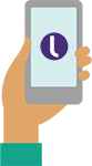 Smartphone illustration with Lendistry icon