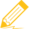 Yellow pencil edit icon